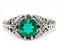 3CT Natural Apatite 925 Sterling Silver Filigree Ring Jewelry Sz 9 FB9-5