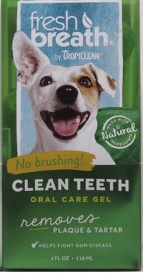 Tropiclean Fresh Breath Clean Teeth Drops Plaque Remover Dog No Brushing Formula