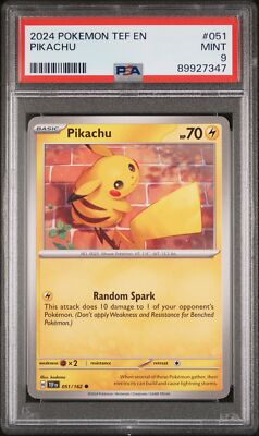 PSA 9 Pikachu #051 2024 Pokemon Tef En-Temporal Forces 89927347 | eBay