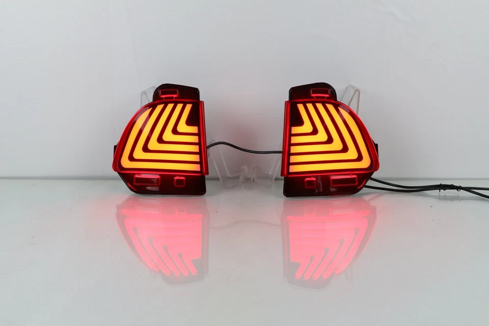For Lexus LX570 16-19 RED LED Rear Lower Bumper Reflector LED Fog Tail Light - Image 4 of 4