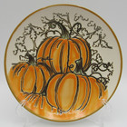 x4 IN HOMESTYLEZ HARVEST COLLECTION PUMPKIN APPETIZER PLATES THANKSGIVING FALL