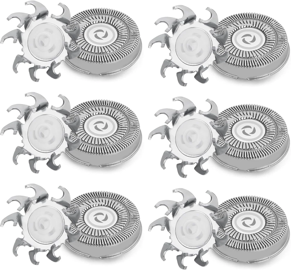 NIVOFU 6 Testine Di Ricambio Universale per Philips Norelco Serie 3000, 2000, 1000