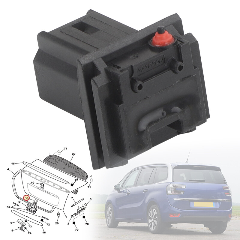 Micro Switch Tailgate Boot Lid 6554V5 For Citroen C3 C4 Peugeot