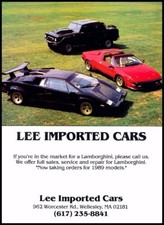 1989 Lamborghini Countach LM002 Jalpa Vintage Advertisement Print Car Art Ad J46