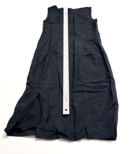 Vintage ANN TAYLOR Womens 4 100% Silk Evening Midi Dress Black Cocktail Gown - Picture 9 of 10