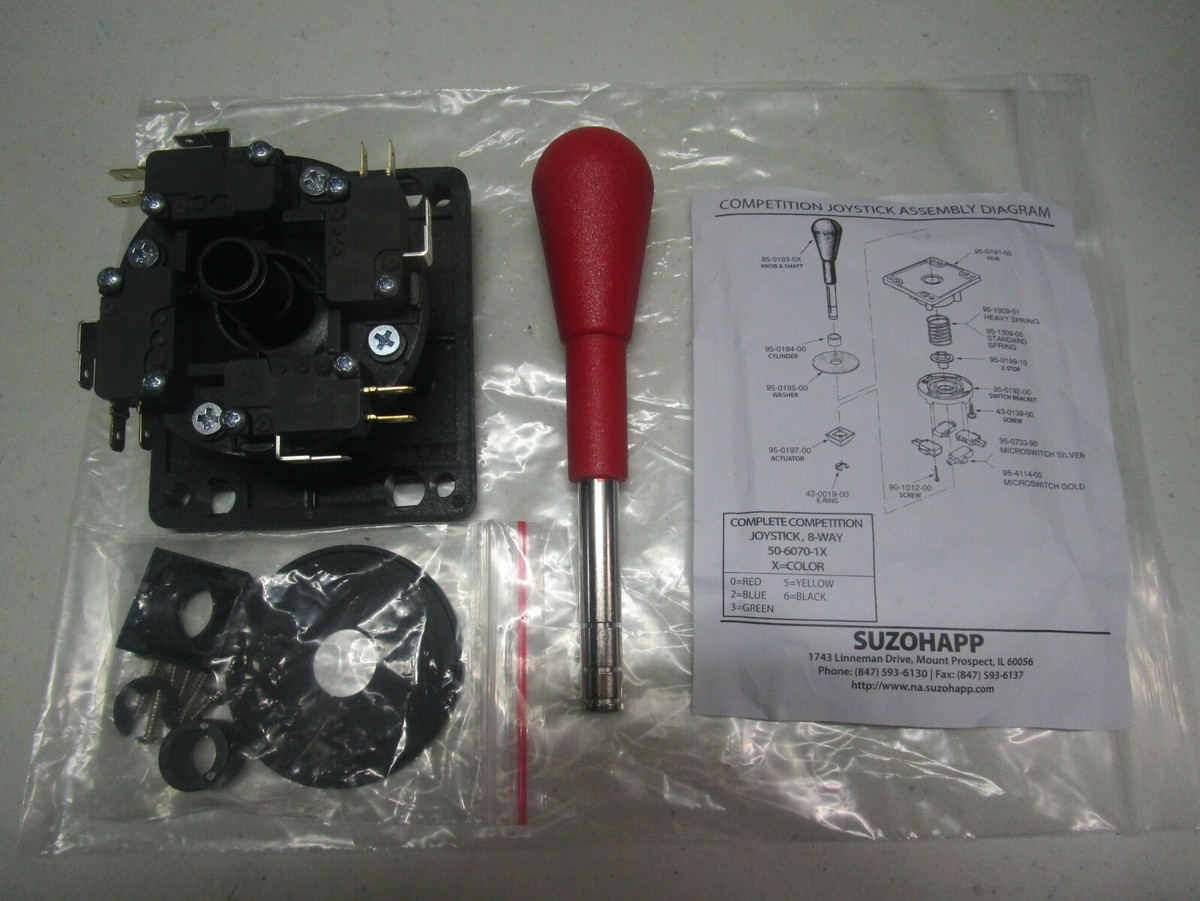 NEW 100% HAPP JOYSTICK COMPETITION 8 WAY YELLOW ARCADE MAME JAMMA - Foto 2