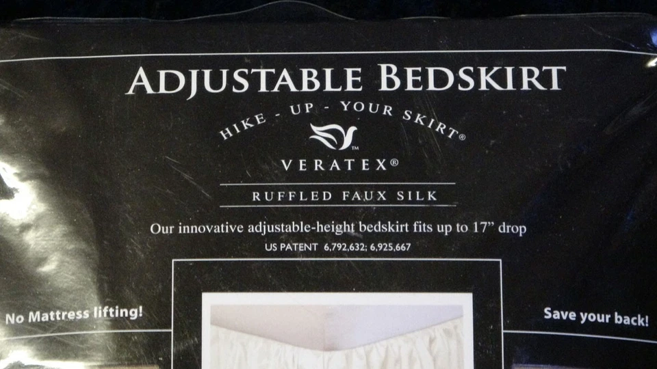 Falda de cama tamaño queen topo veratex caminata-tu falda / ajustable Foto 3 de 3