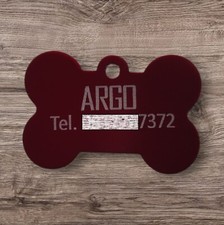 Targhetta personalizzabile - Medaglietta per Cani e Gatti a forma di osso