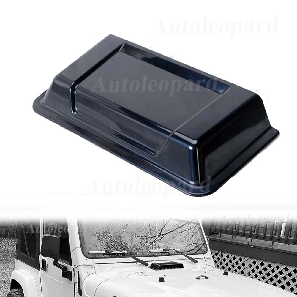 Hood Vent Hood Scoop Vent Cover for 1997-17 Jeep Wrangler TJ JK Unlimited  Black