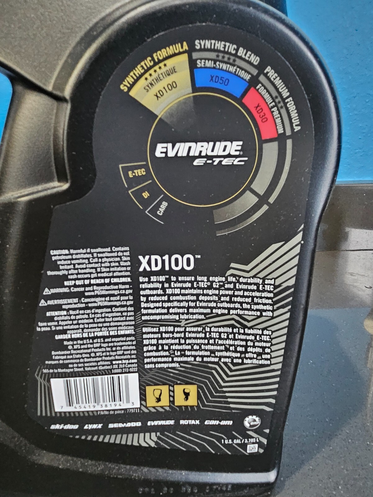 Johnson Evinrude/OMC XPS Marine XD100 Oil Grelly USA