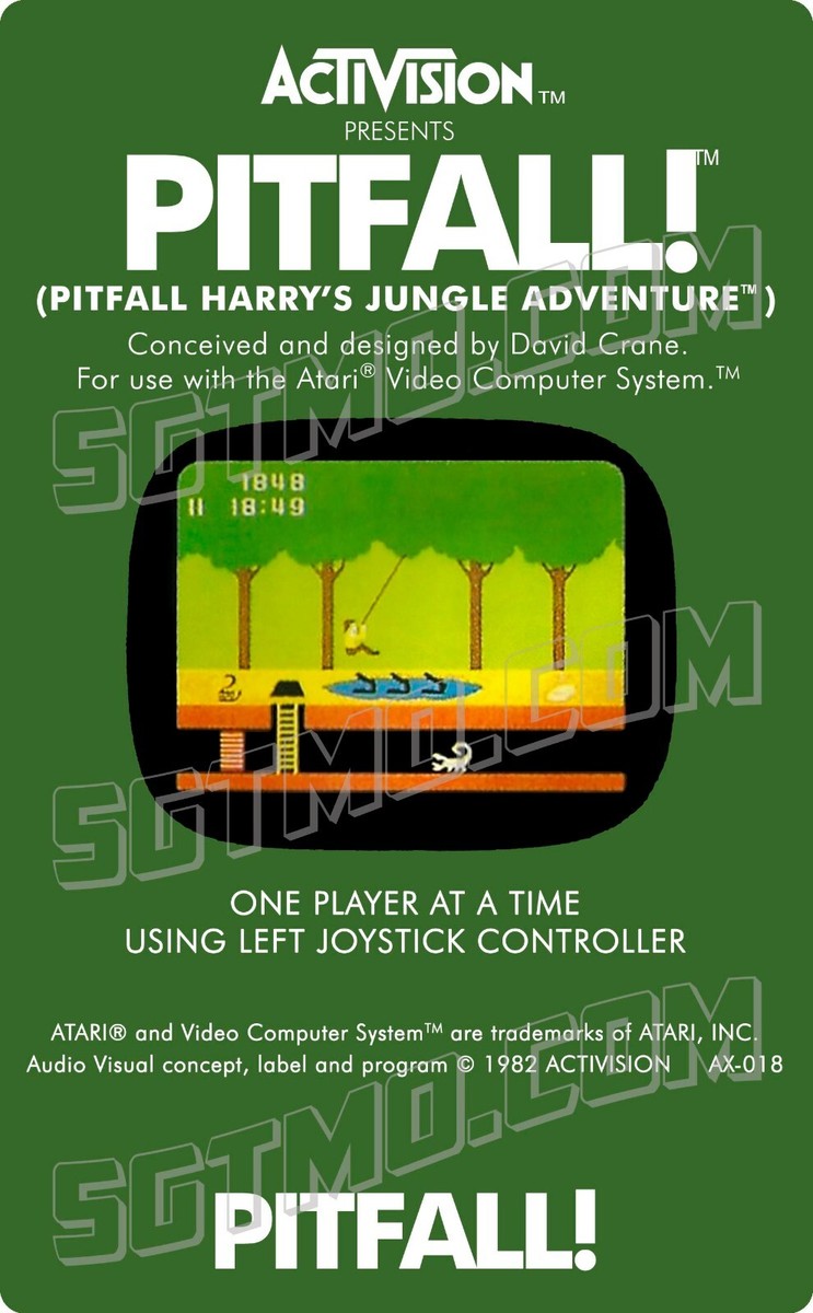 Atari 2600 Replacement Label - Pitfall! | eBay