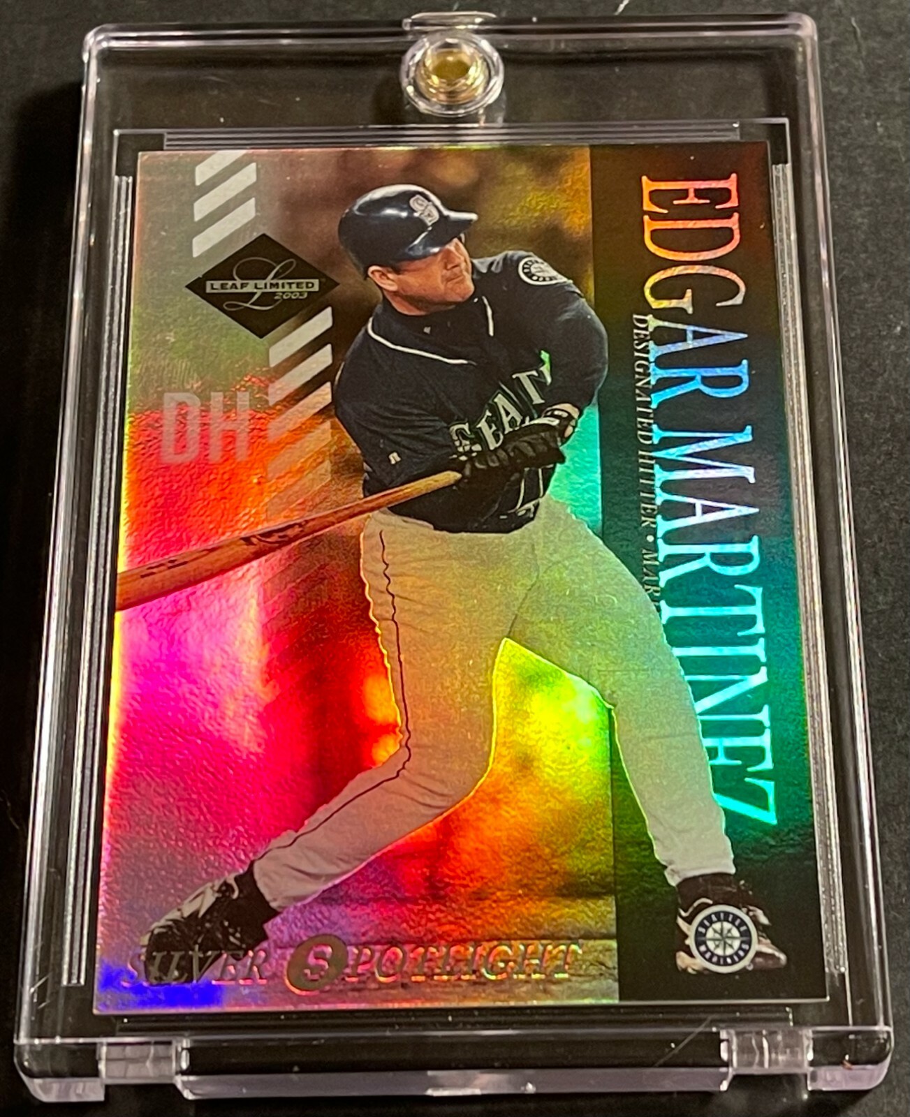 2003 Leaf Limited Silver Spotlight 19 Edgar Martinez Away 015/100 MARINERS (006)