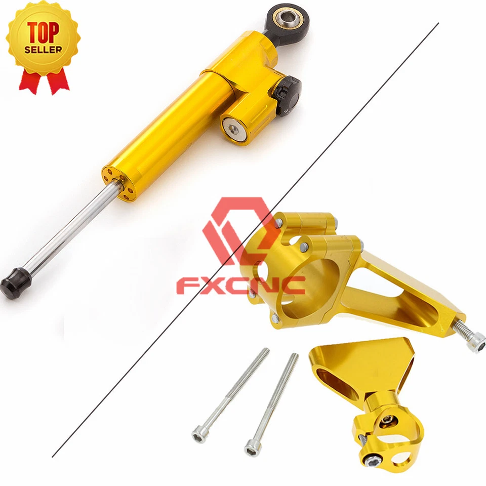 Estabilizador amortiguador de dirección con kit de soporte para Honda CBR600 F4i 1999-2003 2002 Foto 2 de 4