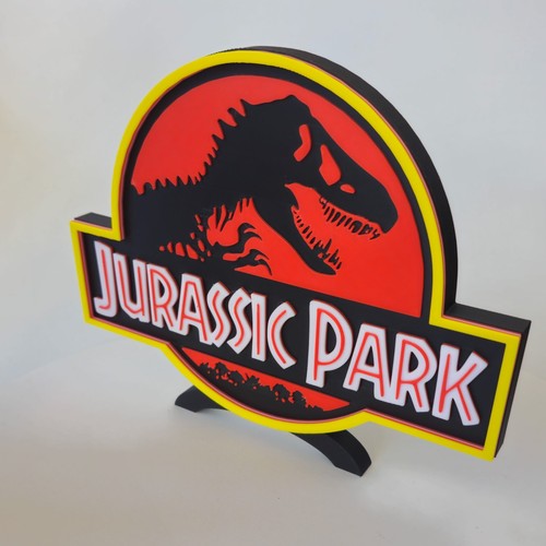 Jurassic Park 3D printed Logo Stand | Adventure Shelf Display | Collectible - Picture 4 of 6