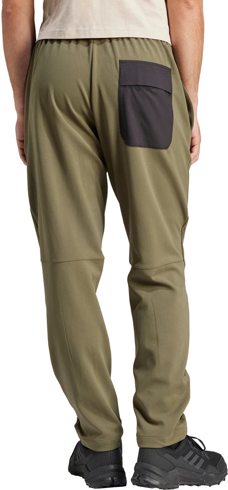 adidas Terrex Multi Knit Mens Walking Trousers Green Outdoor Elasticated Pants - Image 2 of 4