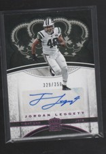 JORDAN LEGGETT 2017 PANINI  CROWN ROYALE ROOKIE AUTO  CARD #11  /350