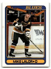 1990 Topps #341 Mike Lalor    St. Louis Blues Hockey Cards NM Near Mint ID:55530