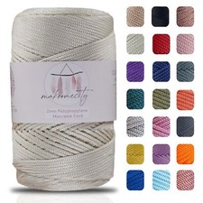 2mm Polypropylene Macrame Cord 750 Ft 29 Colors for Wall Rug Bags DIY