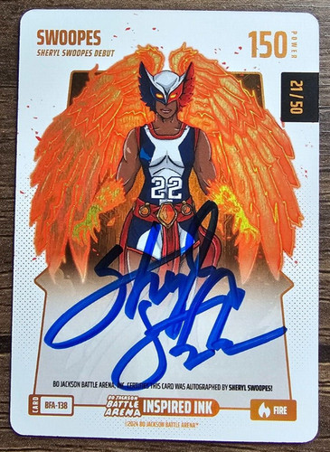 Bo Jackson Battle Arena Sheryl SWOOPES Fire On-Card Auto 21/50 Pwr 150