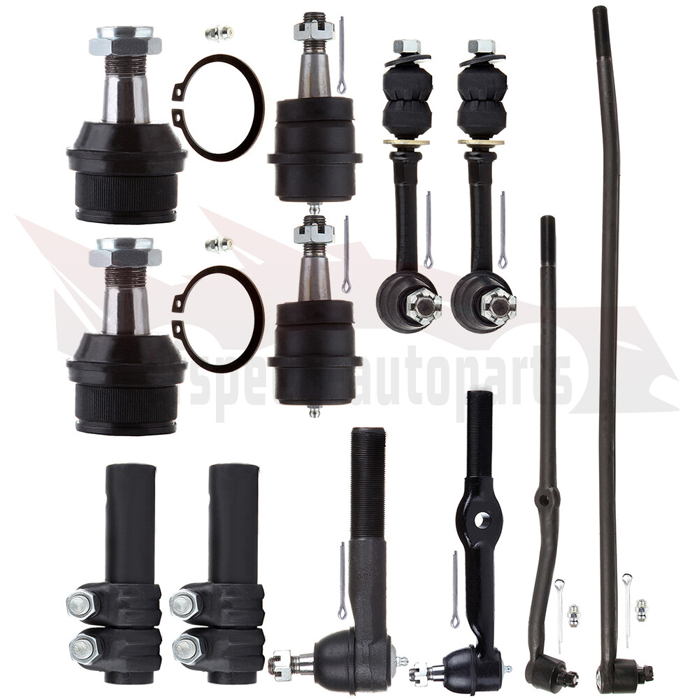 12PC Front Suspension Kit for Dodge Ram 1500 2500 4WD - Sway Bars, Tie Rods & Ball Joints