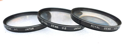 55mm Royal CLOSE UP Lens Filter Set +1 +2 +3 - NEW 