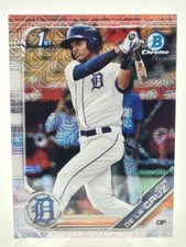 Jose De La Cruz 2019 Bowman Chrome 1st Bowman Mega Box Mojo Refractor Tigers