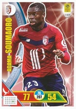 112 ADAMA SOUMAORO # LILLE LOSC CARD CARD ADRENALYN LEAGUE 1 2018 PANINI