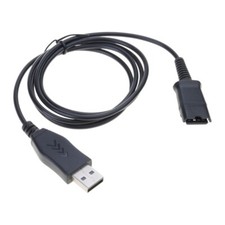 Wire Headsets USB Adapter Easy Quick Disconnects To Laptop For QD Headphone