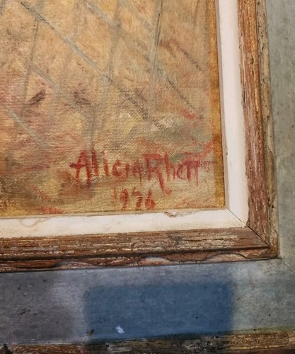 Pintura de zoológico de mascotas firmada por Alicia Rhett (Lo que el viento se llevó) de colección rara 1976 - Imagen 3 de 6