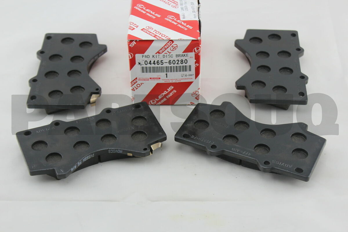 0446560280 Genuine Toyota PAD KIT, DISC BRAKE, FRONT 04465 0446560280 Genuine Toyota PAD KIT, DISC BRAKE, FRONT 04465