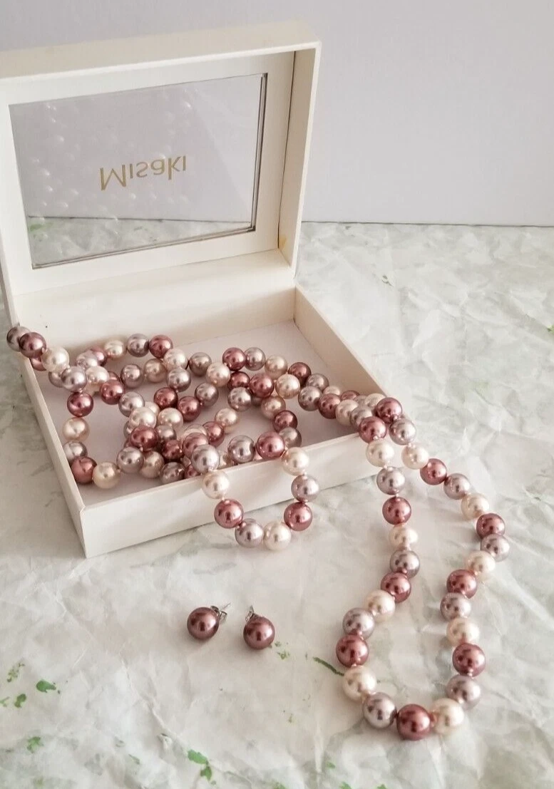 Colored pearl jewelry sets outlet