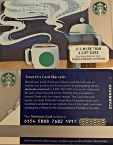 starbucks braille gift card