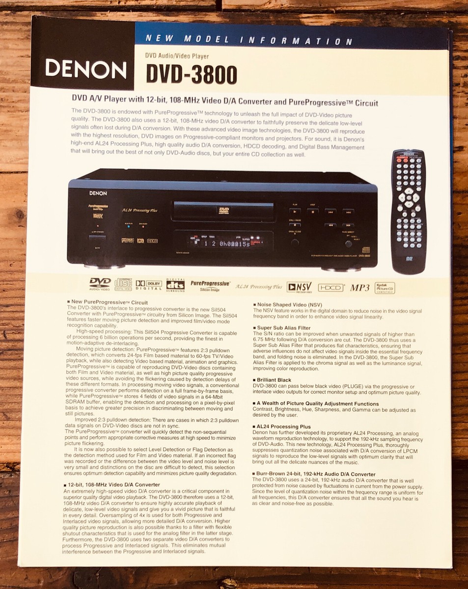 DENON DVDプレーヤー DVD-3800 DVD-3800 - DVD Player | Denon - Australia