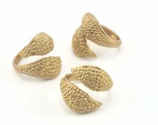 Adjustable Ring Raw brass 19mm 9US inner size - Adjustable  3681