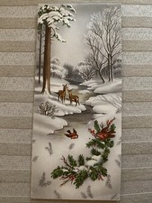 Vintage Christmas Reindeer Greeting Card Not Used Made In USA