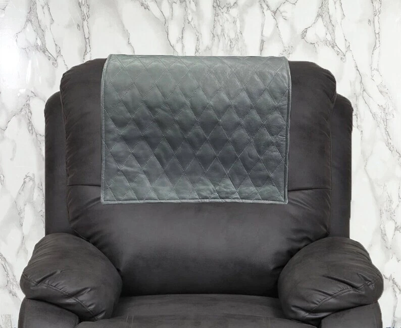 Genuine Leather Recliner Chair Headrest Cover Furniture Recliner