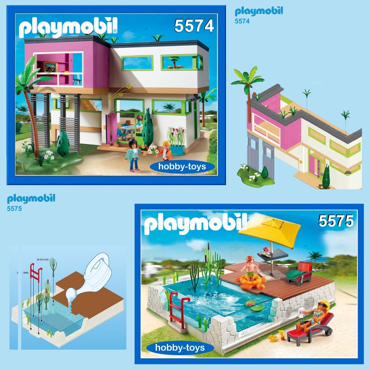 Pièce Playmobil : Petit Toit Plat Pour La Maison Moderne 5574 - Pièce D'occasion