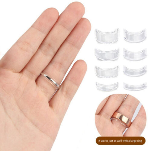 8pcs Ring Size Adjuster Invisible Resizer Reducer Silicone width 2mm 4mm 6mm 8mm