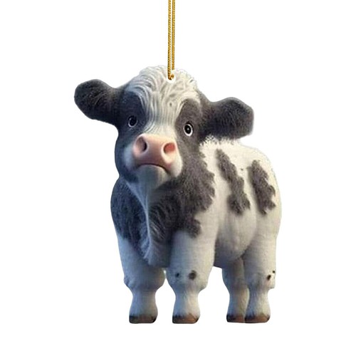 Cute Cartoon Cow Car Pendant Home Tree Ornament Christmas Tree Hanging Decors OY - Picture 21 of 34