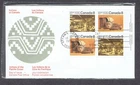 Canada FDC - 1974 - Pacific Coast Indians, Scott # 571a, Plate Block Sealed
