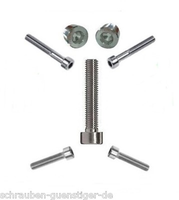Zylinderschrauben mit Innensechskant  DIN 912 Edelstahl V2A M4 x 6 bis M4 x 60