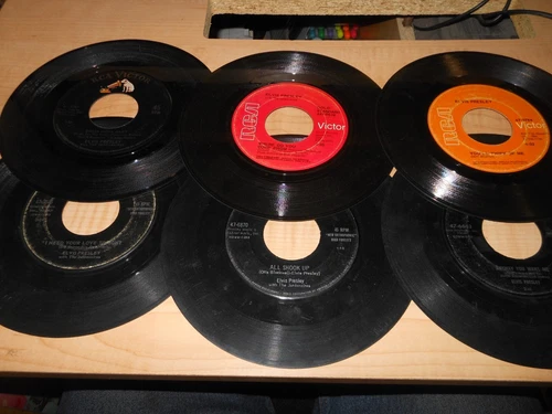 Lot of 6 Elvis Presley 45 Records 47-7506 6870 6643 9764 0638 8243 UNTESTED