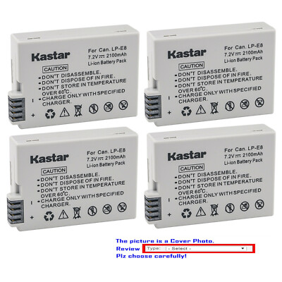Kastar Replacement Battery for Canon LP-E8 LC-E8 & Canon EOS 650D Camera