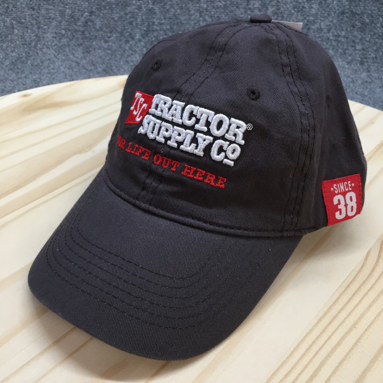 Tsc tractor supply co baseball cap hat mens gray os adjustable curved