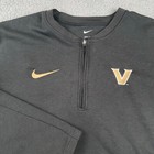 Vanderbilt Commodores Pullover Mens Extra Large Black Nike Team Issued 1/4 Zip
