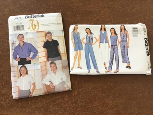 Butterick 6020 6941  ~Blouse Top Shirt Pants Skirt Shorts Vest ~20 22 24 ~ Uncut - Picture 1 of 8