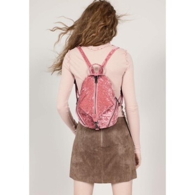 Rebecca Minkoff Julian pink velvet convertible backpack Amazon.com | Rebecca Minkoff Women main image 4