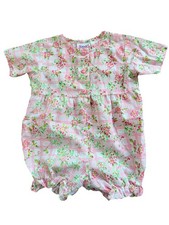 Vintage Small Steps Bubble Romper Baby Girls Pink Spring Floral 90s Outfit 24mth