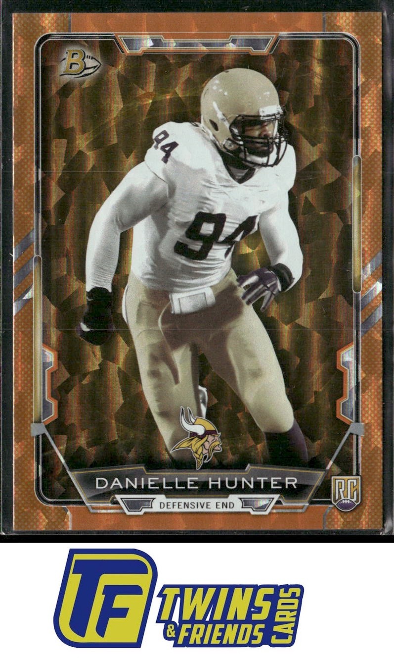 Danielle Hunter Bowman Rookies #87 Rainbow Foil Orange Ice