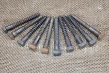 3/8” Square Head 10 Lags Bolts 1/4" X 2” Black Steel Screw Blacksmith rustic